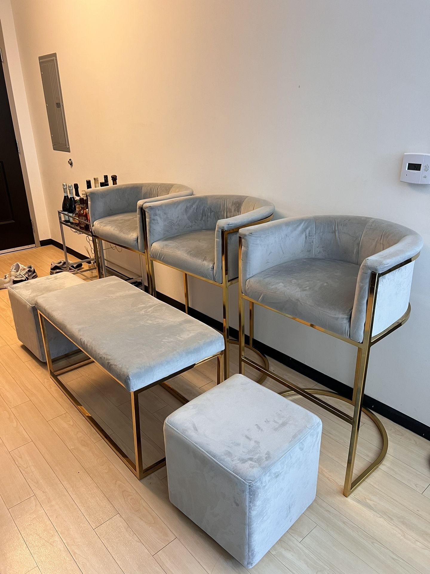 3 Grey Angulo Bar Stool,All Products : American Fashion Style Bags On Sale