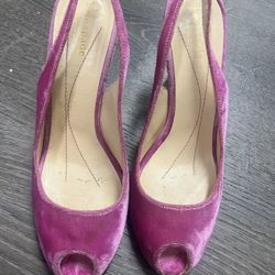 Kate Spade Pink Velvet Sandals 