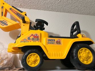 Race care$10 Backhoe$15 walker $5. All 3 $30