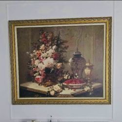 Gold Wood Frame Canvas Art Painting