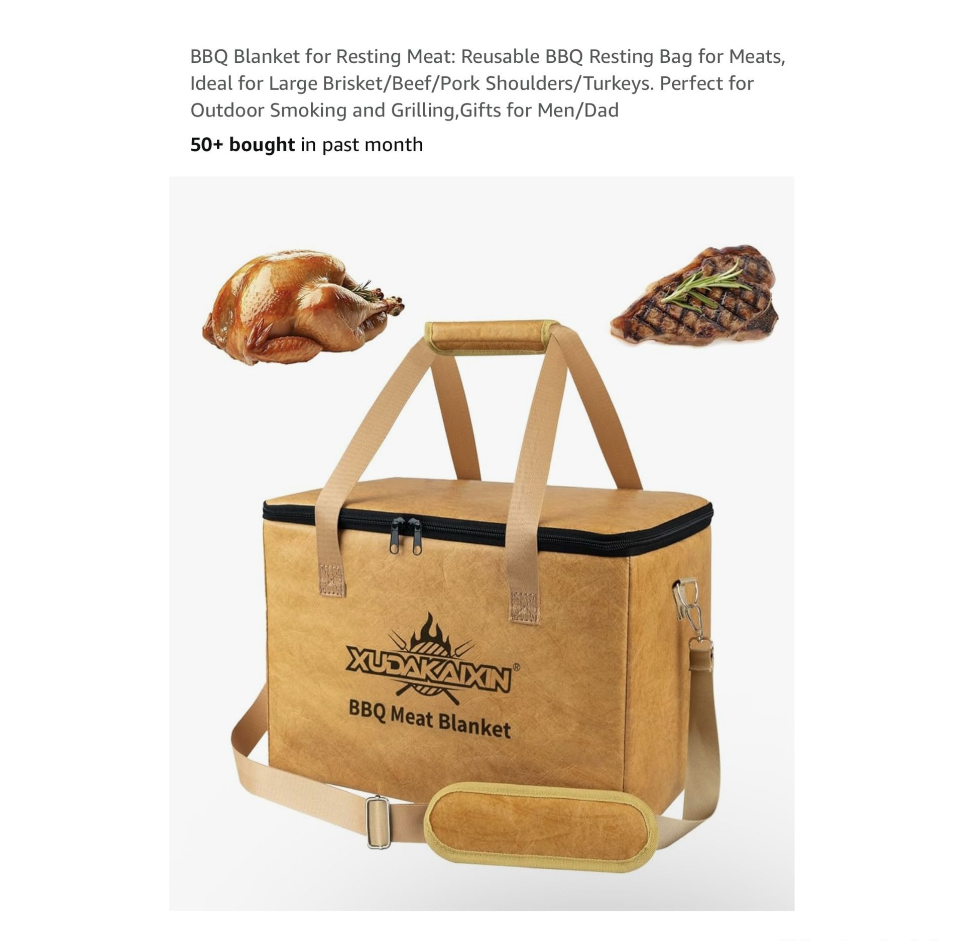 Brand new 18”x10”x8.2” BBQ Blanket for Resting Meat: Reusable BBQ Resting Bag for Meats, Ideal for Large Brisket/Beef/Pork Shoulders/Turkeys. Perfect