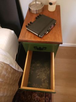 2 Matching Green Nightstands (Newly painted and stained)