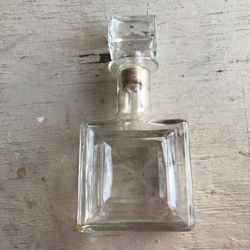 Large Unique Glass Bottle With Top