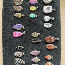 Various Stone Pendants and Keychains