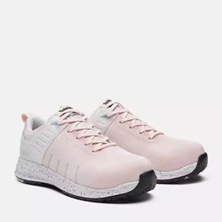 Women's Timberland Pro Overdrive Comp-Toe Work Shoes Size 8.5 Pink And White New
