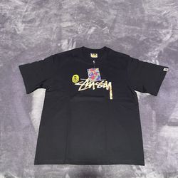 Stussy X Bape T-Shirt Size Medium