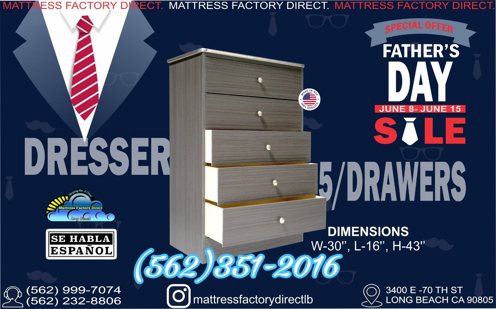 Grey Five Drawer Dresser Chest Cajonera Comoda Nueva