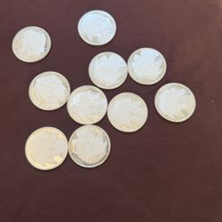 10 .999 Silver rounds 
