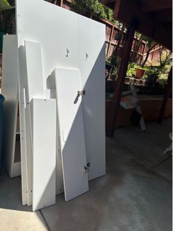 White Finish Twin Size Bed Workstation Bed file cabinet desk