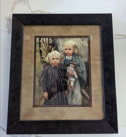 Pioneer girl matter and framed art