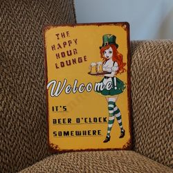 METAL BAR SIGN.  12" X 8".  NEW.  PICKUP ONLY.