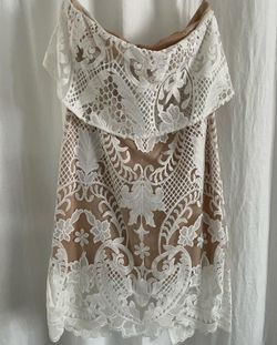 Vici Dolls White Lace Off Shoulder Dress Wedding Or Rehearsal