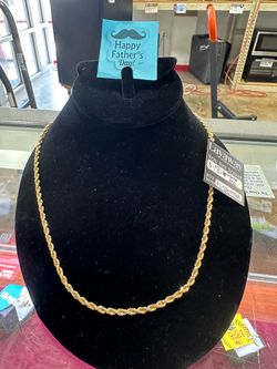 10k two-tone rope necklace for sale!