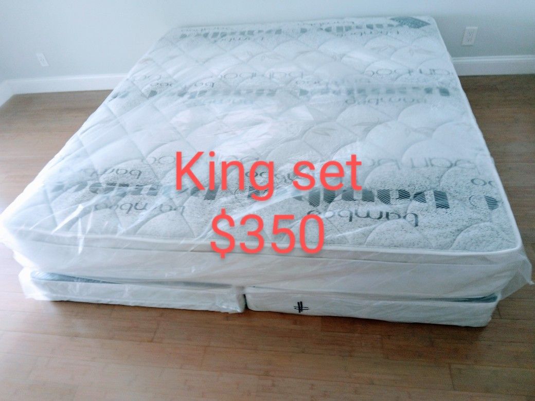 $350 King Mattress And Box spring Brand New Free Delivery Same Day,All Products : American Fashion Style Bags On Sale