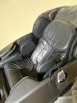 Black leather, full body massage chair