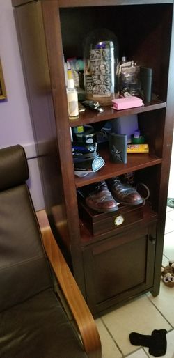 Real mahogany bookshelf cabinet library display