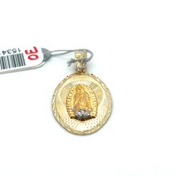 14kt Gold Tricolor Virgin Mary Pendant 2.10grams 153414 7