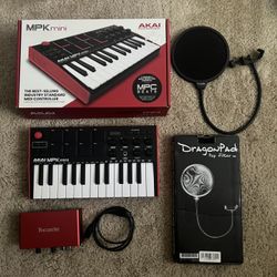 MPK Mini + Focusrite Solo 3rd Edition Interface + Free Pop Filter 