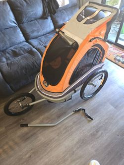 Joging stroller with bike attachment