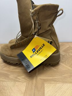 NEW Belleville Hot Weather Steel Toe Mens Brown Wide Tactical Boots Sz 6 R USA Made