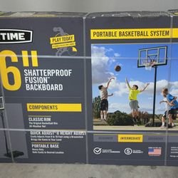 Lifetime 46in Shatterproof Portable Basketball Hoop With Quick Adjust And Classic Rim - New