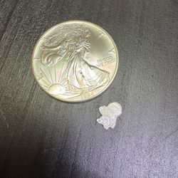 1994 Silver Eagle (1 Ounce) & A Spaceman (1 Gram)