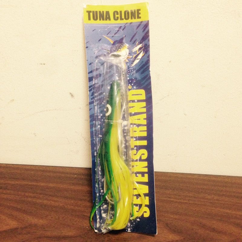 6" SEVENSTRAND Tuna Clone Lure with Hook Green and Yellow