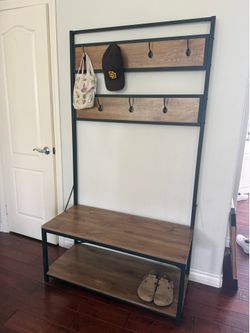 Entryway Bench + Coat rack