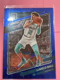 LaMelo Ball Donruss Optic Blue Prizm Card