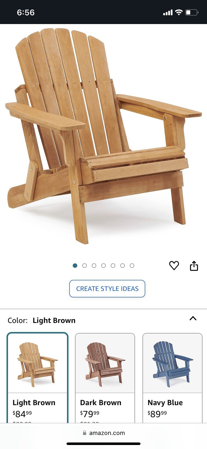 Oversized Foldable Adirondack Chair Wood