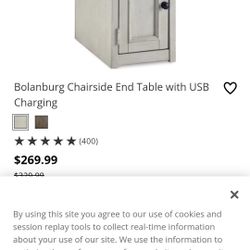 Jeromes  Side Table Electronic  Box  Cup Holder 