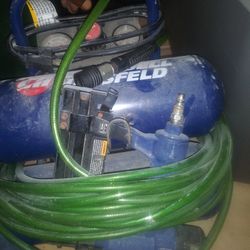 Air compressor inflation and fastening