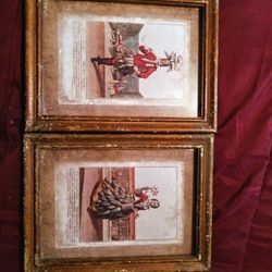 Antique Victorian Sketch Drawings Framed In Excellent Condition 