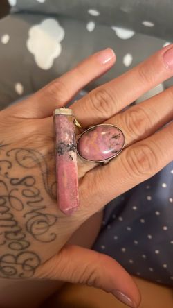 Rhodonite Ring & Rhodonite Pendant
