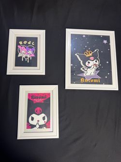 Kuromi Framed Wall Art Set of 3