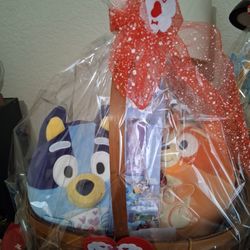 Medium Valentine's Day BLUEY basket 