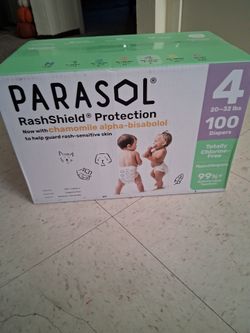 Parasol RashShield Size 4 Diapers 100 Count