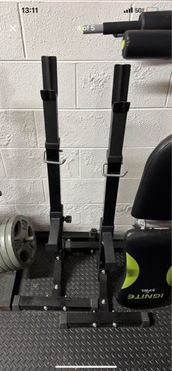 Weider Weight Rack with SPRI Ignite Bench and Barbell Set