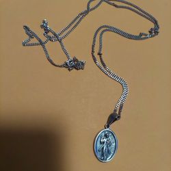 Silver Religious Necklace