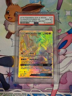 PSA 10 White Kyurem GX 74/70 Dragon Majesty Secret Rare English Pokemon
