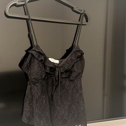 Lace black tank top