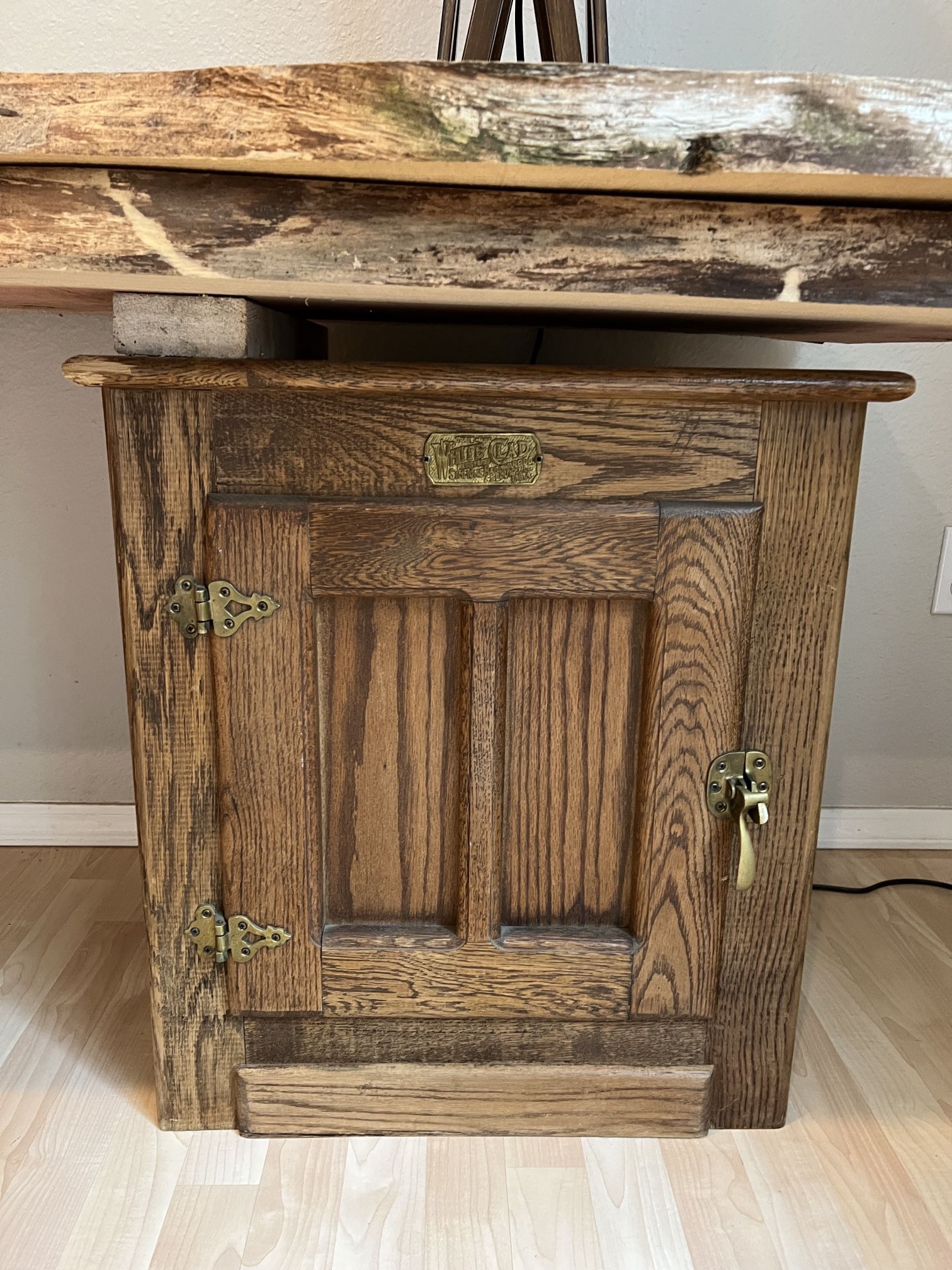 White clad End Tables/cabinets