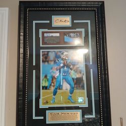 Cam Newton Signature Plaque 