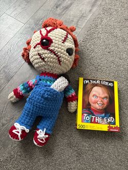 Chucky Crochet Doll & 500-Piece Puzzle Set