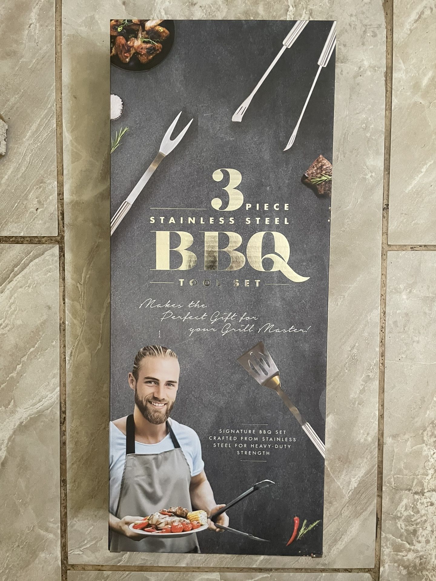 Eco One Collection 3 Piece Stainless Steel BBQ Tool Set
