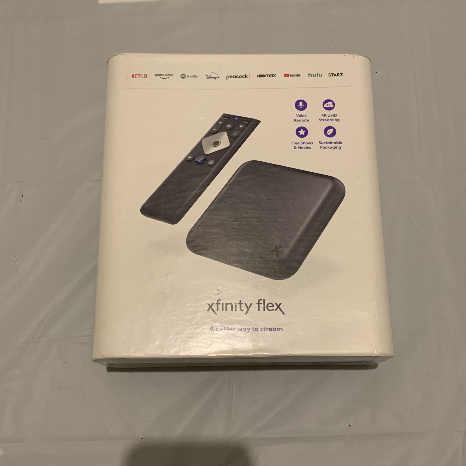 New Comcast Xfinity Flex TV Streaming Box 4K with Voice Remote