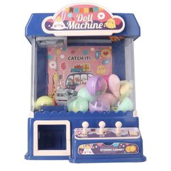 EMUKOEP 12.2 x 9.45 x 7.48ins Mini Doll Grabber Machine Cool Light Musi To5