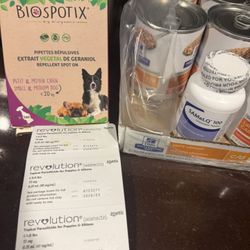 Dog Supplies Bundle – Revolution + Hill’s Food + Liver Supplements