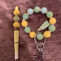Beaded Pen And Keychain 