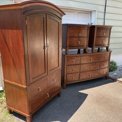 Dresser With Wardrobe And Nightstands